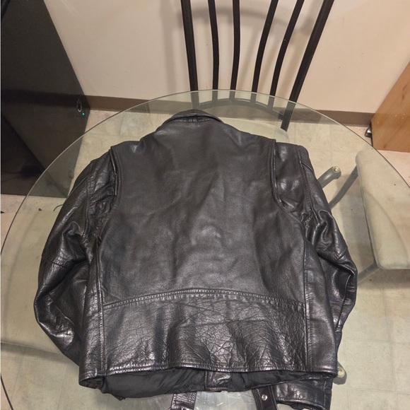 Black Genuine Leather Jacket - Picture 2 of 3